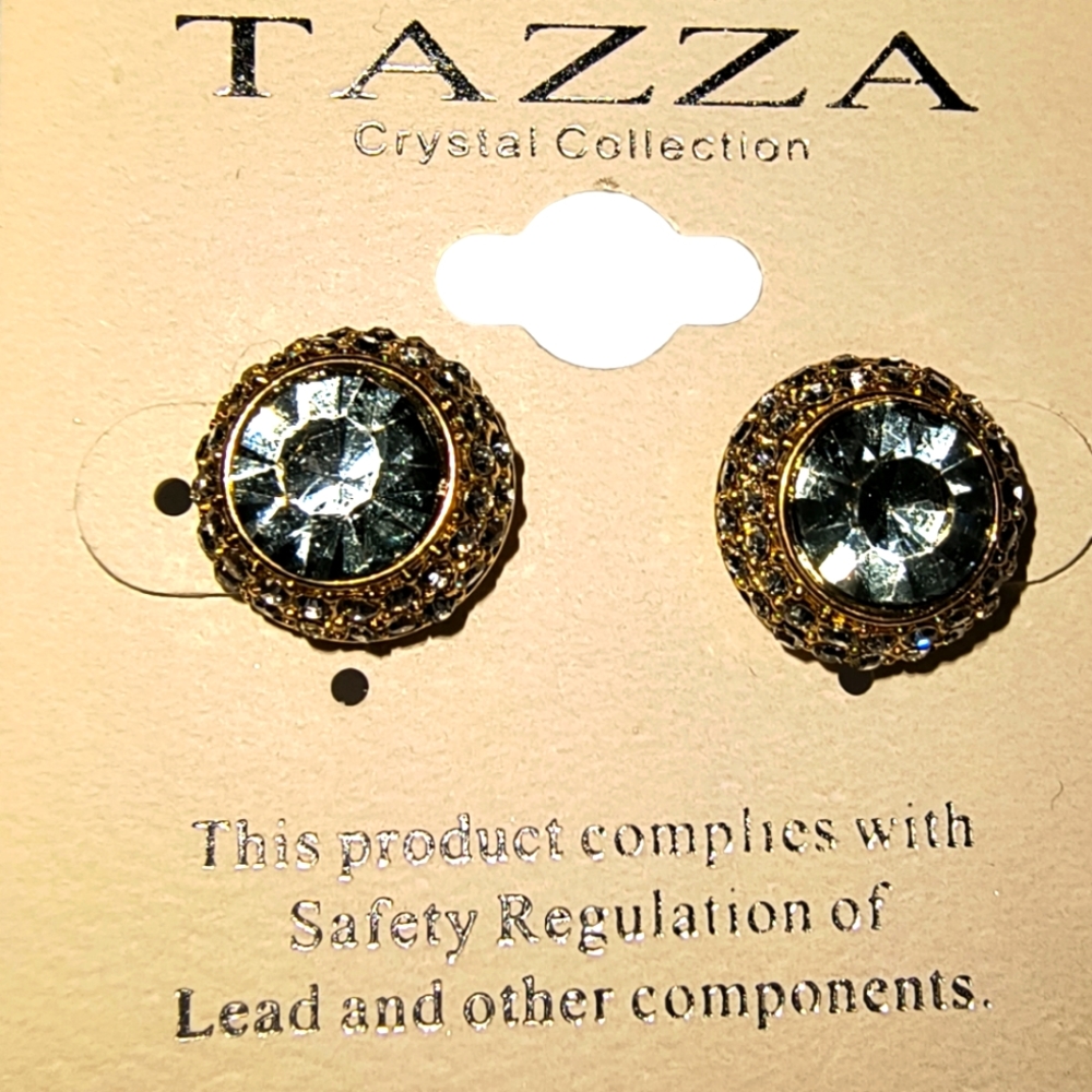 Tazza Crystal Collection Halo Earrings